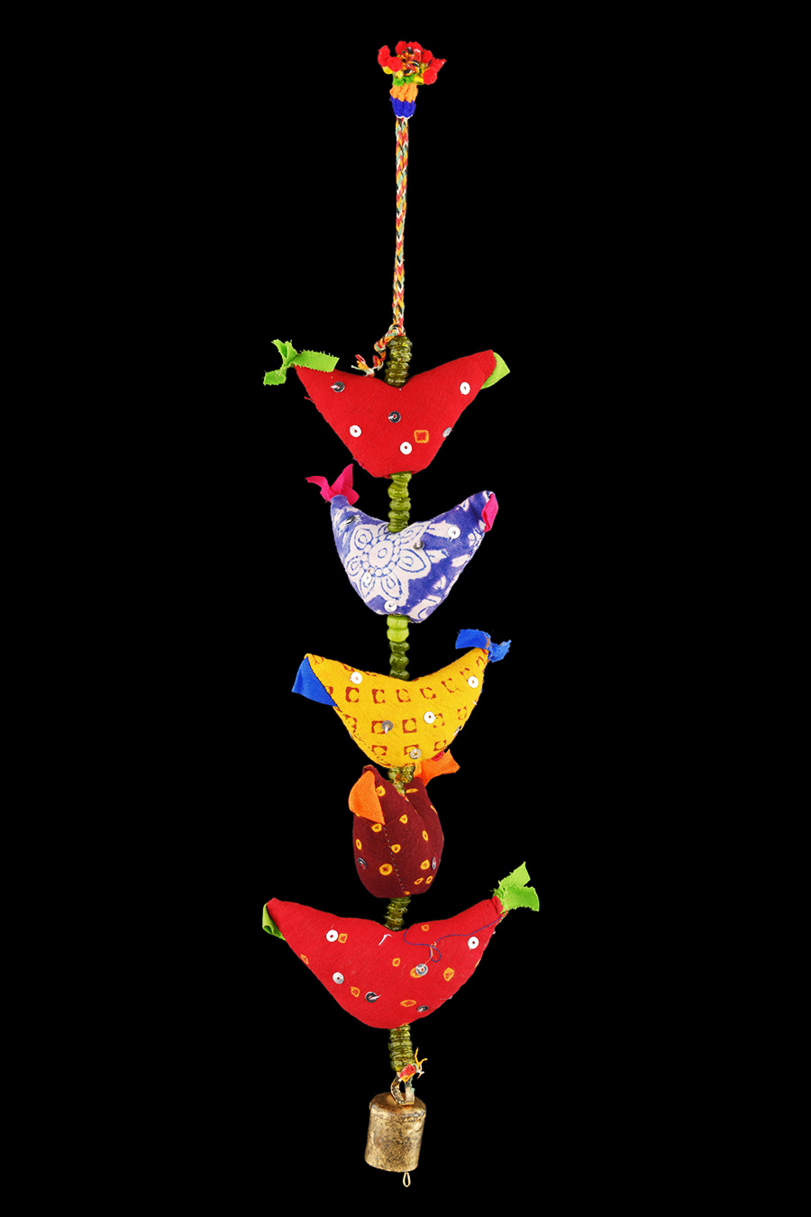 Multicoloured Bell Tota - 5 Birds (Set of 2)