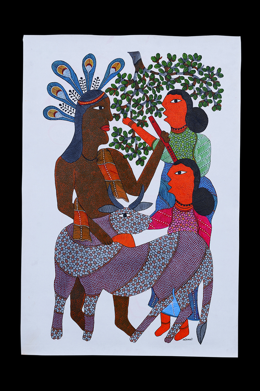 Tribal Family - Gond Painting